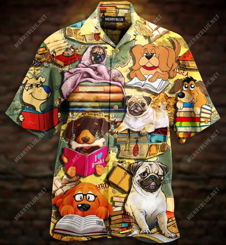 Thats What I Do I Read Books Pet Dogs And I Know Things Hawaiian Shirt