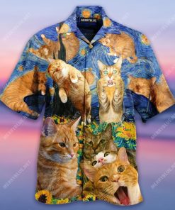 The Sight Of Stars Makes Cats Dream 3D Print Hawaiian Shirt