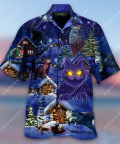 The Yule Cat Is Coming Aloha Shirt