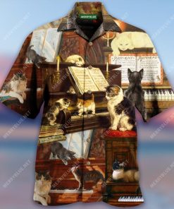 There’S No Life Without A Piano And A Cat Hawaiian Shirt There’S No Life Without A Piano And A Cat Hawaiian Shirt
