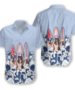 Three Dogs Surf And Wave Casual Button-Up Shirt Three Dogs Surf And Wave Casual Button-Up Shirt