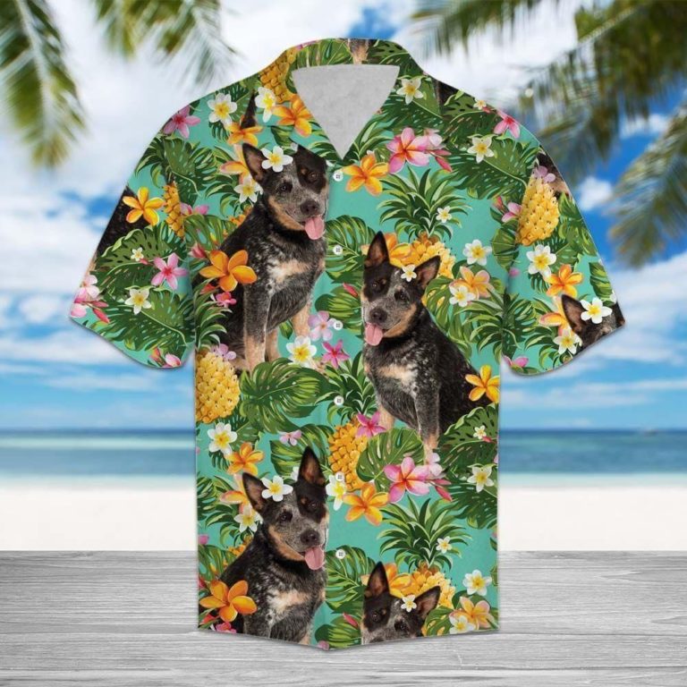Tropical Pineapple Australian Cattle Dog Hawaiian Shirt