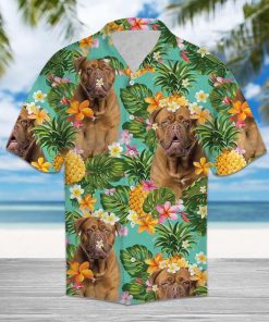 Tropical Pineapple Dogue De Bordeaux Short Sleeve Button Up Tropical Pineapple Dogue De Bordeaux Short Sleeve Button Up