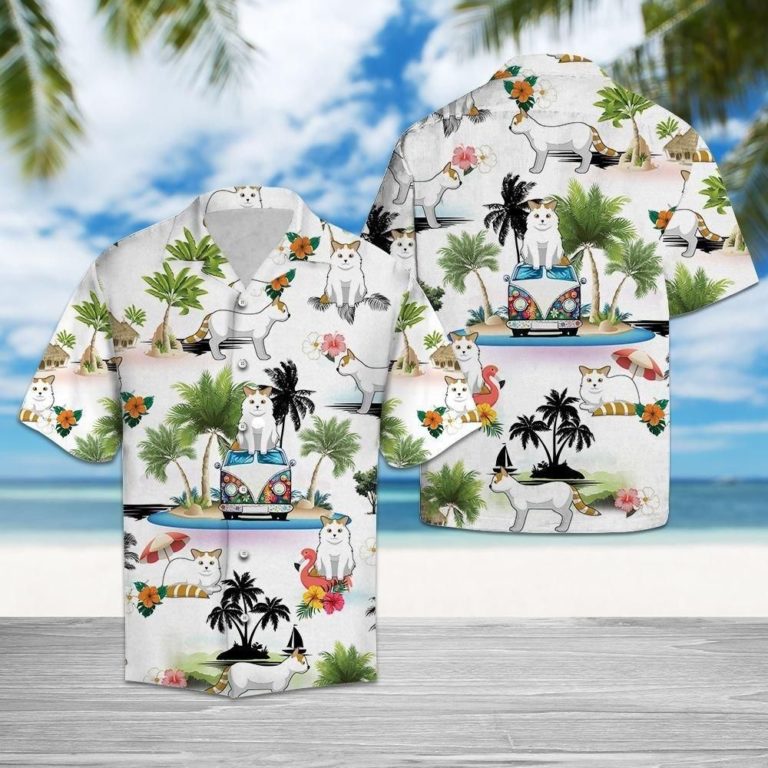 Turkish Van Vacation 3D Print Hawaiian Shirt