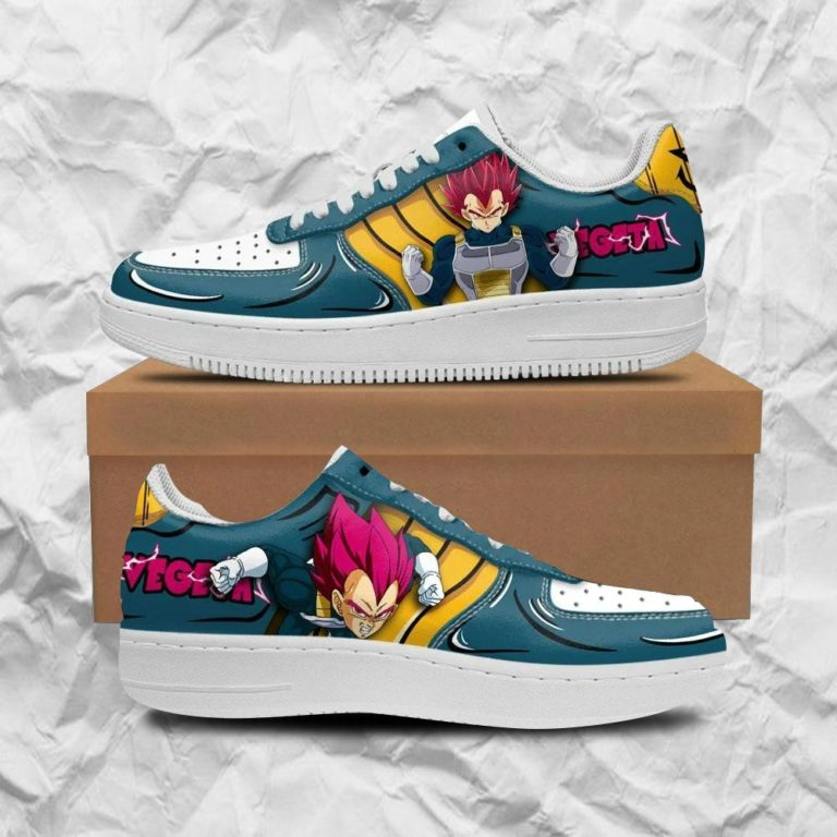 Vegeta SSJ God Air Sneakers Custom Anime Shoes