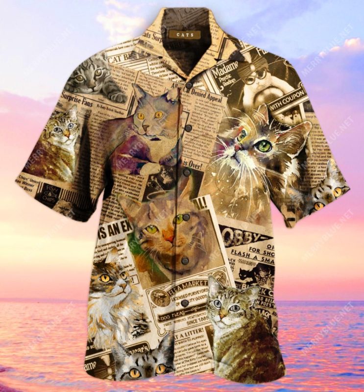 Wanted Dead Or Alive Cats 3D Print Hawaiian Shirt