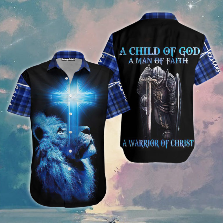 A Child Of God A Man Of Faith Short Sleeve Printed Button Down