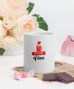 A Cup Of Love Valentines Couple With Love Gift Ceramic Mug