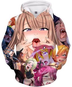 Ahegao Hot Anime All Over Print Hoodie and Zip Ahegao Hot Anime All Over Print Hoodie and Zip