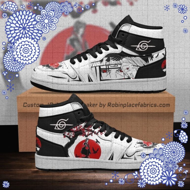 Akatsuki Itachi Shoes Custom Anime Ninja Under The Sun Boot Sneakers