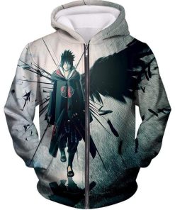 Akatsuki Member Sasuke Uchiha Fan Art All Over Print Hoodie and Zip