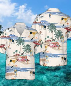 Akita Summer Beach Short Sleeve Printed Button Down
