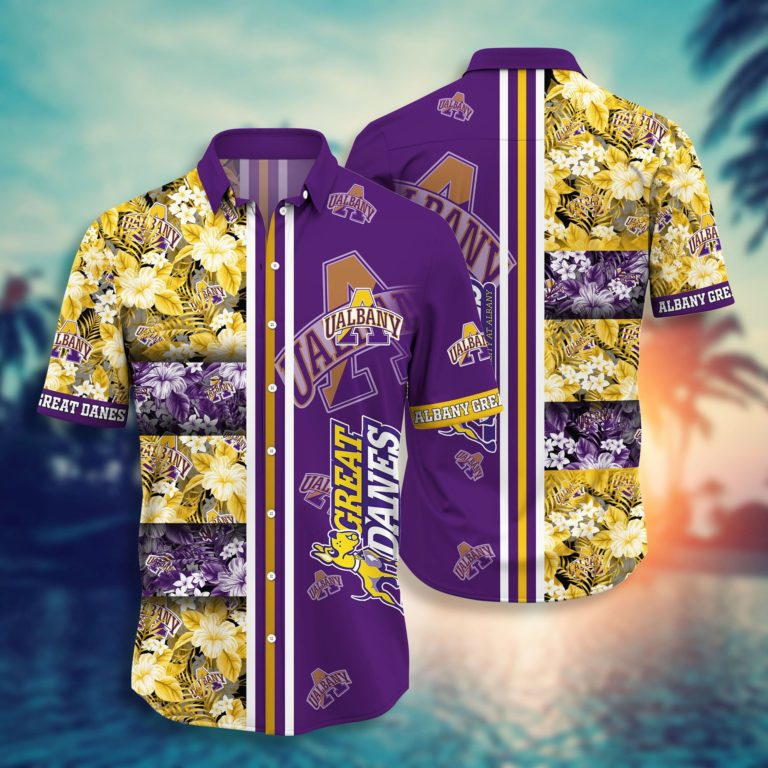Albany Great Danes Hawaiian Aloha Shirts NCAA