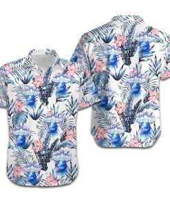 Aloha Bowling Tropical Lotus Floral Tropical Button Down Shirt Aloha Bowling Tropical Lotus Floral Tropical Button Down Shirt