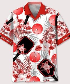Aloha Peace Love Pickleball Tropical Button Down Shirt Aloha Peace Love Pickleball Tropical Button Down Shirt