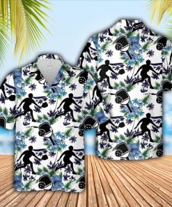 Aloha Pickleball White Nature Casual Button Down Short Sleeve Shirt