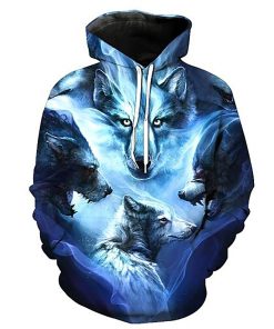 Alpha Stone Cold Wolves 3D Print Hoodie