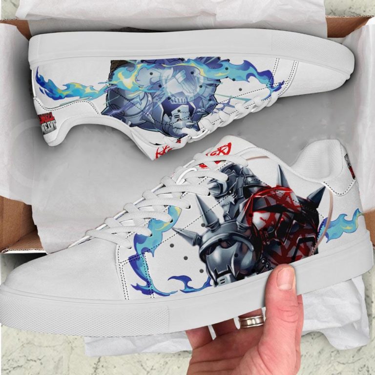 Alphonse Elric Fullmetal Alchemist Low top Leather Stan Smith Sneaker, Casual Shoes