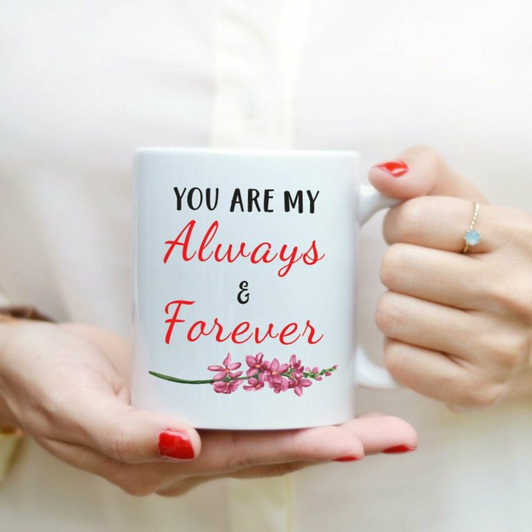 Always Forever Valentines Couple With Love Tea Coffee Cup Love Mug