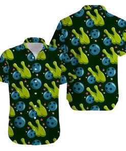 Amazing Bowling Strike Green Tropical Hawaiian Shirt