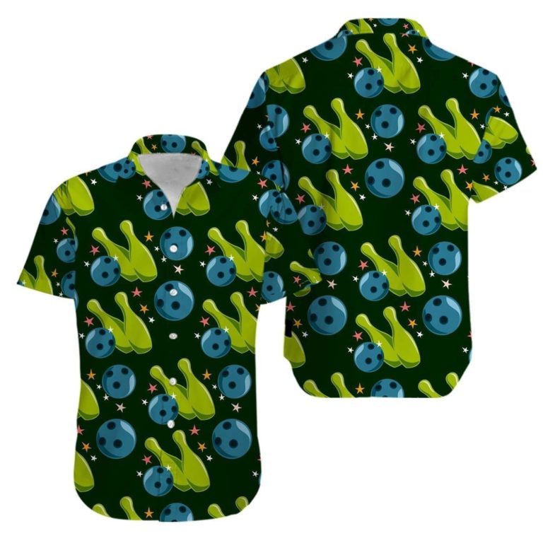 Amazing Bowling Strike Green Tropical Hawaiian Shirt