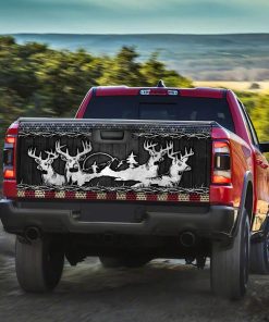 American Deer Hunting Truck Tailgate Decal Sticker American Deer Hunting Truck Tailgate Decal Sticker