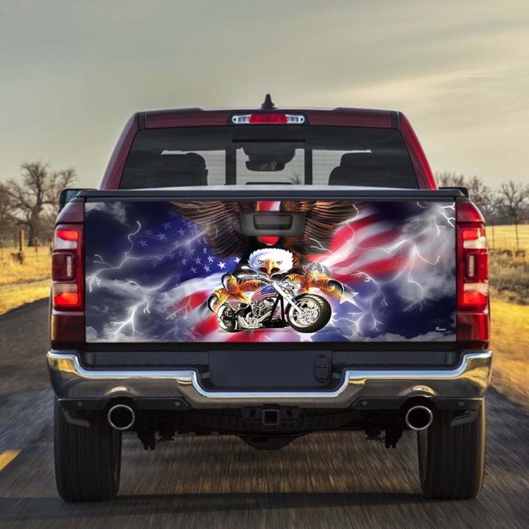 American Eagle Motorcycle Truck Tailgate Decal