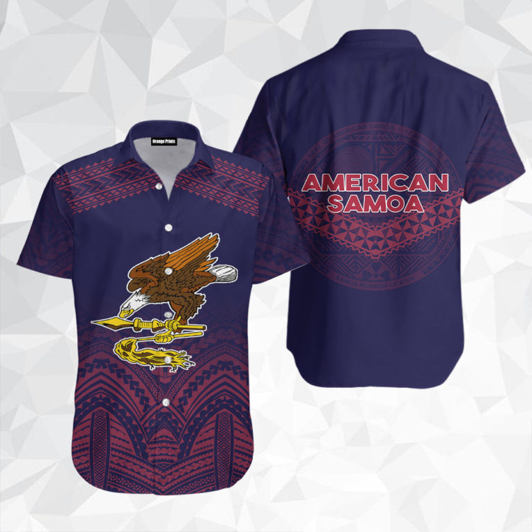 American Samoa Button Down Short Sleeves Shirt