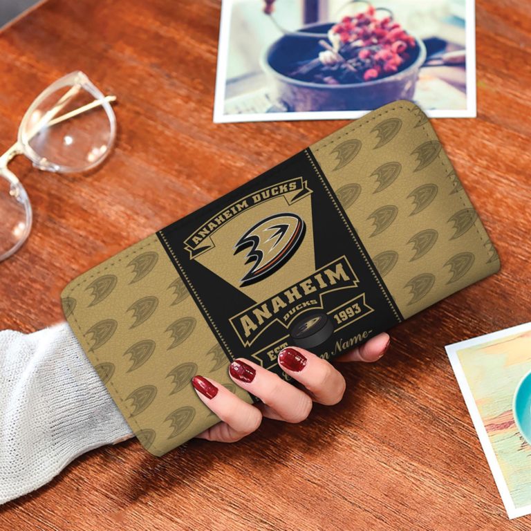 Anaheim Ducks Custom Name Zippy Long Wallets