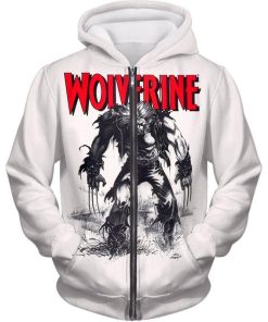 Animated Wolverine Promo All Over Print Hoodie and Zip Animated Wolverine Promo All Over Print Hoodie and Zip