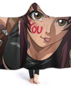 Anime Black Lagoon Flannel Warm Throw Hooded Blanket Anime Black Lagoon Flannel Warm Throw Hooded Blanket