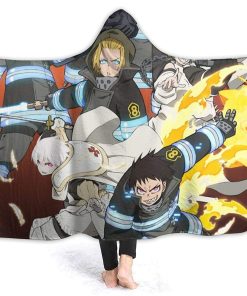 Anime Fire Force Hooded Blanket – Flannel Blanket Anime Fire Force Hooded Blanket – Flannel Blanket