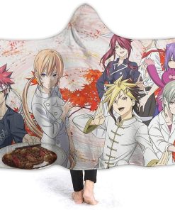 Anime Food Wars Shokugeki No Soma Flannel Hooded Blanket Cloak Anime Food Wars Shokugeki No Soma Flannel Hooded Blanket Cloak