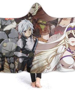 Anime Goblin Slayer Fleece Flannel Hooded Blanket Anime Goblin Slayer Fleece Flannel Hooded Blanket