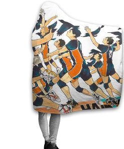Anime Haikyuu!! Hooded Blankets – Sherpa Fleece Throw Cape Anime Haikyuu!! Hooded Blankets – Sherpa Fleece Throw Cape