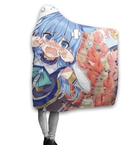 Anime Konosuba Fleece Flannel Hooded Blanket Anime Konosuba Fleece Flannel Hooded Blanket