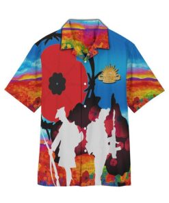 Anzac Day Casual Button Down Short Sleeve