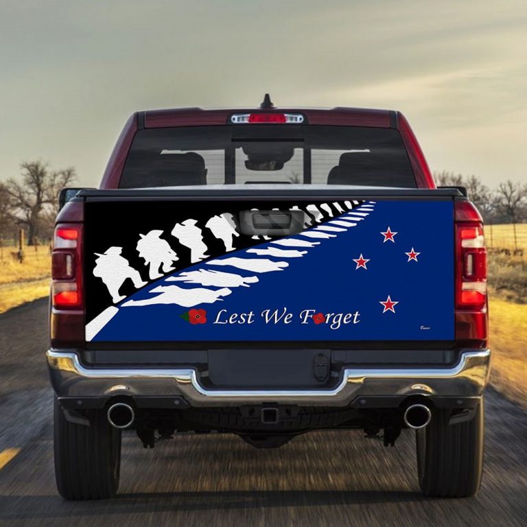 Anzac Day Truck Tailgate Decal Sticker Wrap New Zealand Lest We Forget 1977TD