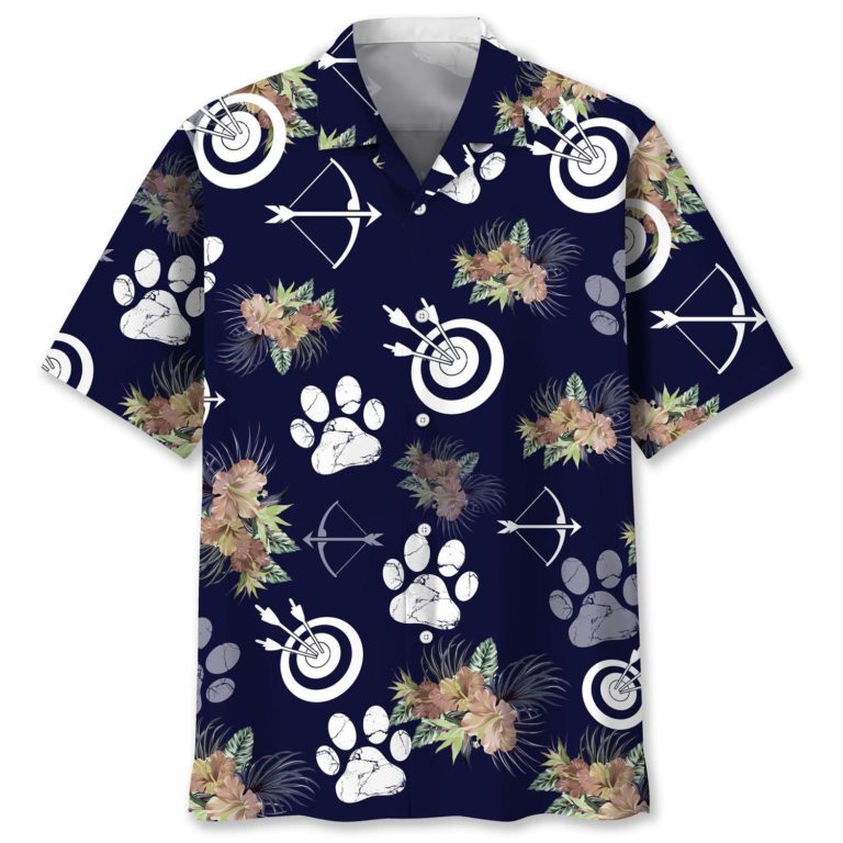 Archery Dog Tropical Short Sleeve Casual Shirt, Aloha Shirt