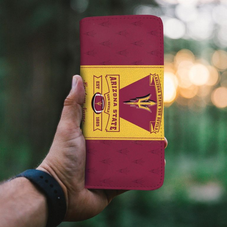 Arizona State Sun Devils Custom Name Zip Around Wallets