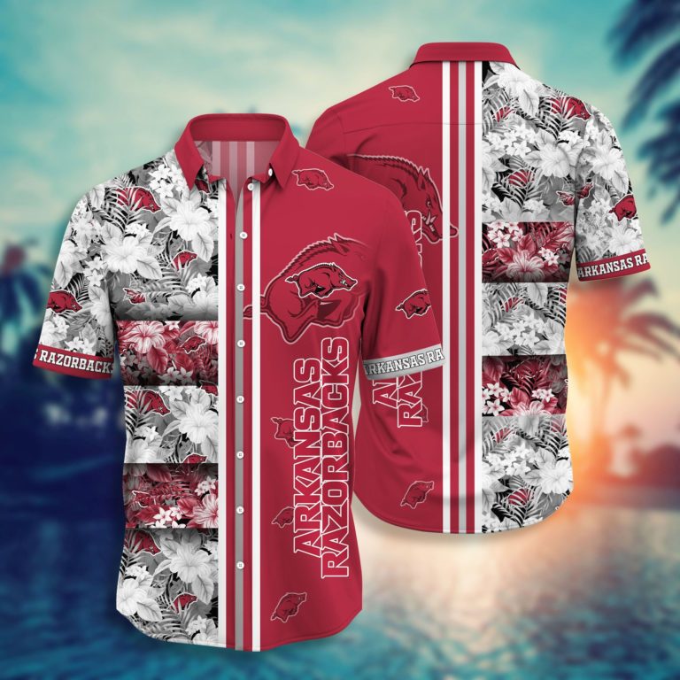 Arkansas Razorbacks Hawaiian Aloha Shirts NCAA