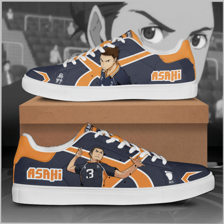 Asahi Azumane Haikyuu Low top Leather Stan Smith Shoes, Custom Sneaker
