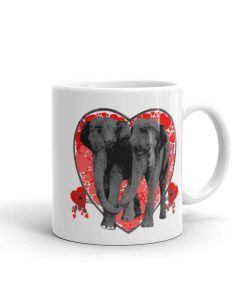 Asian Elephant Lovers Valentines Couple With Love Coffee Mug