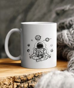 Astronaut Yoga Ceramic Coffee Mug