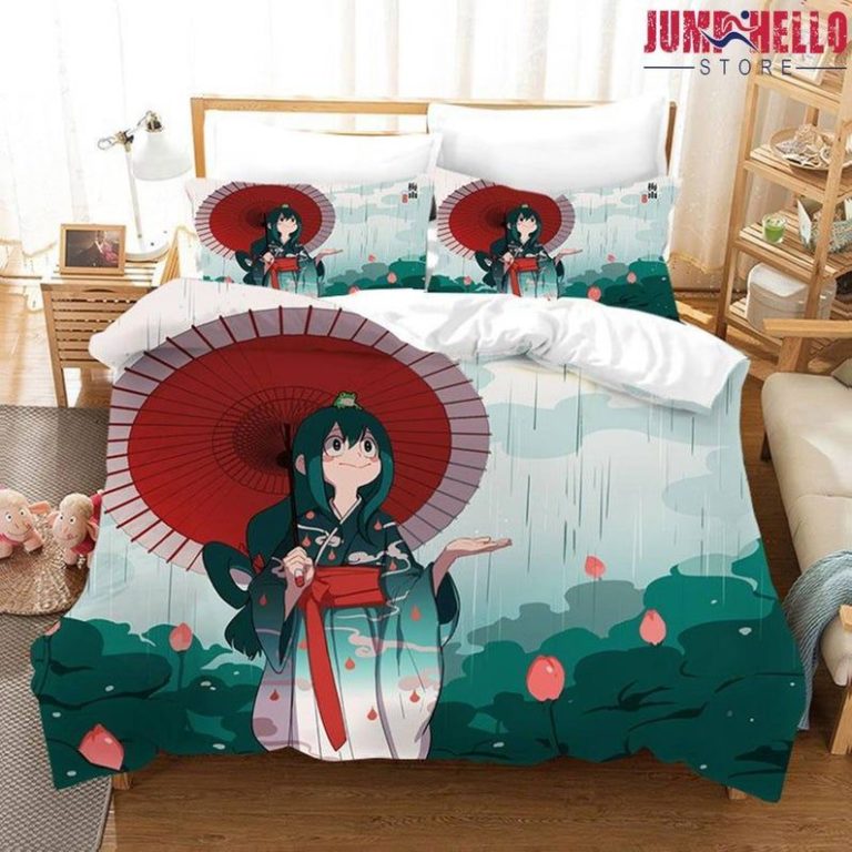 Asui Tsuyu My Hero Academia Bedding Custom Anime Bed Set