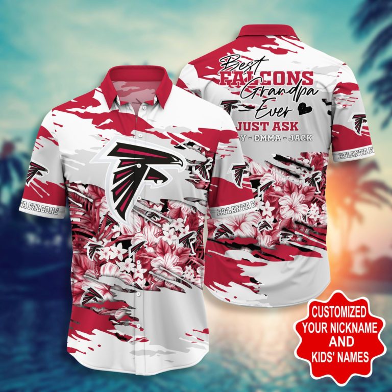 Atlanta Falcons – Custom Name Hawaiian Aloha Shirt