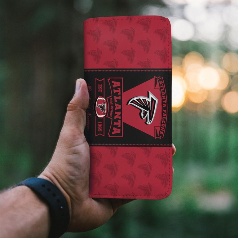 Atlanta Falcons Custom Name Zip Around Wallets
