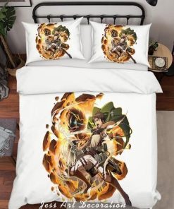 Attack On Titan Bed Set Mighty Levi Ackerman Anime Bedding