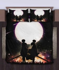 Attack On Titan Bed Set Sweet Night Between Levi and Mikasa Anime Bedding