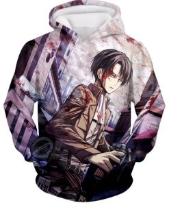 Attack On Titan Covered With Blood Ultimate Hero Levi Ackerman All Over Print Hoodie and Zip